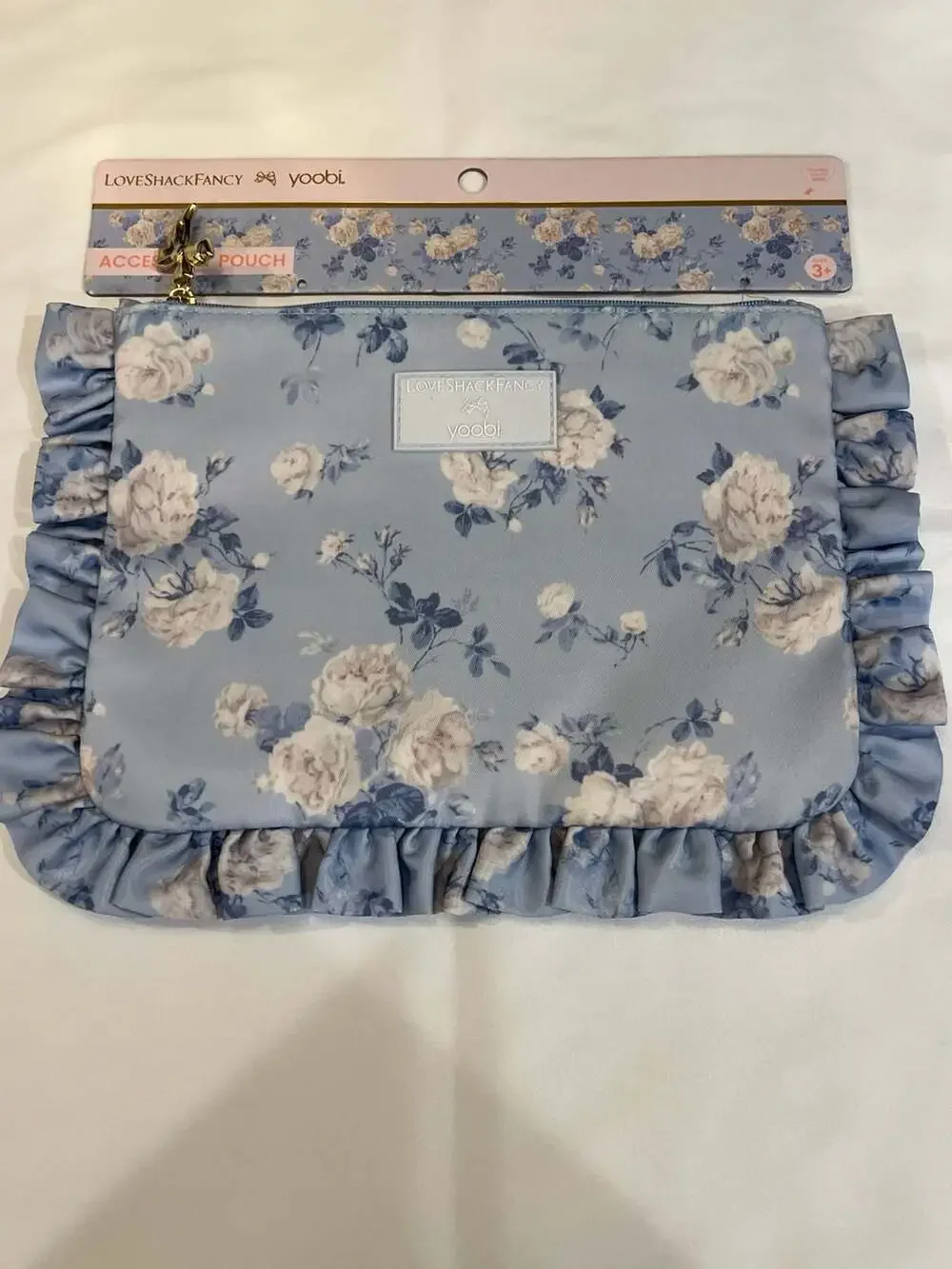 LoveShackFancy x Yoobi Floral Ruffle Accessory Pouch